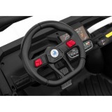 JOKO Elektrické autíčko s Elektricky vyklápacou vlečkou Pick-Up Speed 900, kožené sedadlo, penové kolesá, nosnosť 50kg, biele