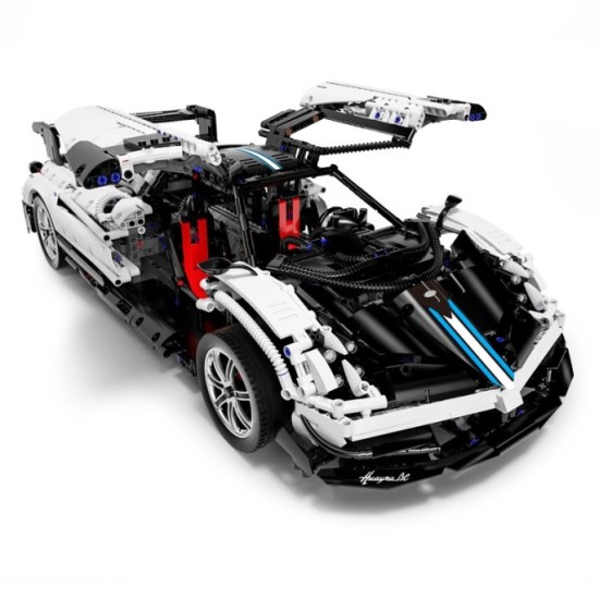 Rastar Veľká Technická stavebnica 2892ks Auto Pagani Huayra 1:8, biele