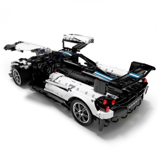 Rastar Veľká Technická stavebnica 2892ks Auto Pagani Huayra 1:8, biele