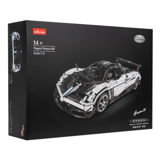 Rastar Veľká Technická stavebnica 2892ks Auto Pagani Huayra 1:8, biele