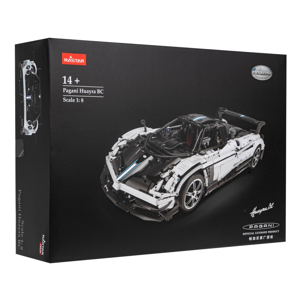 Rastar Veľká Technická stavebnica 2892ks Auto Pagani Huayra 1:8, biele