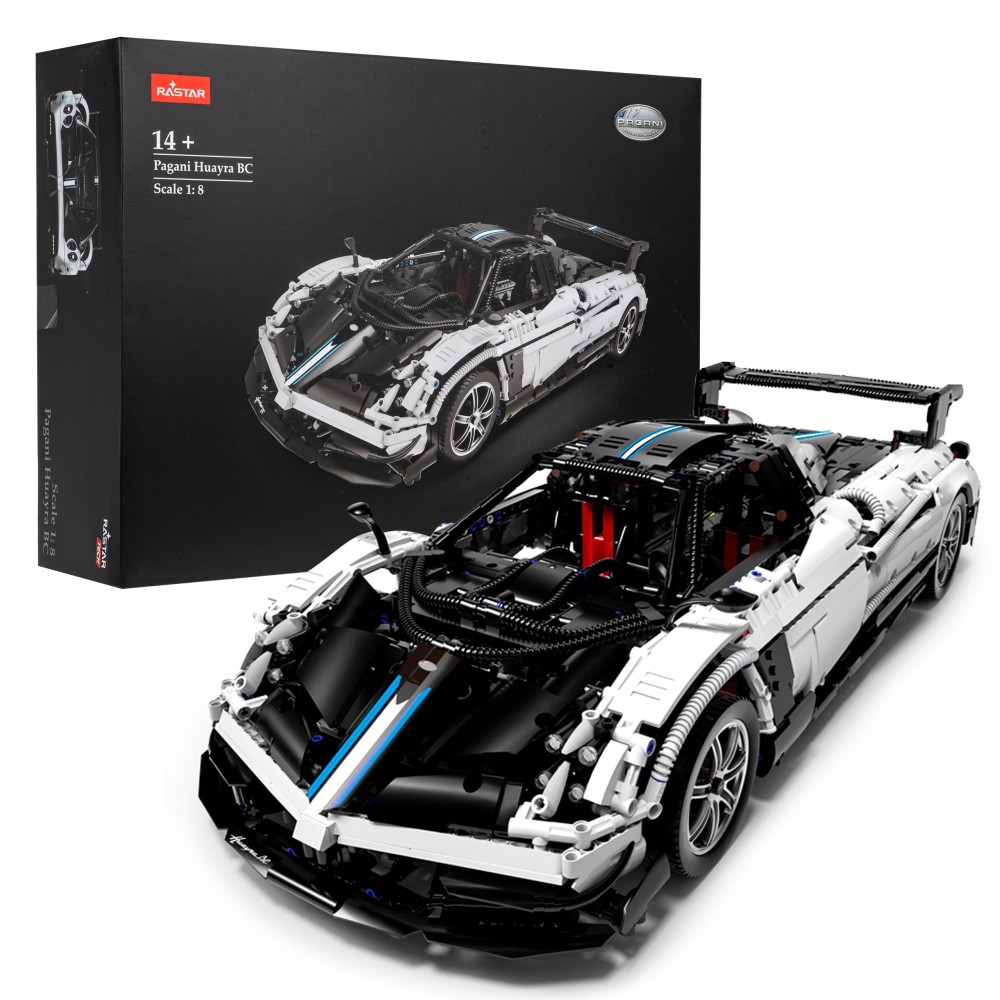 Rastar Veľká Technická stavebnica 2892ks Auto Pagani Huayra 1:8, biele