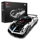 Rastar Veľká Technická stavebnica 2892ks Auto Pagani Huayra 1:8, biele
