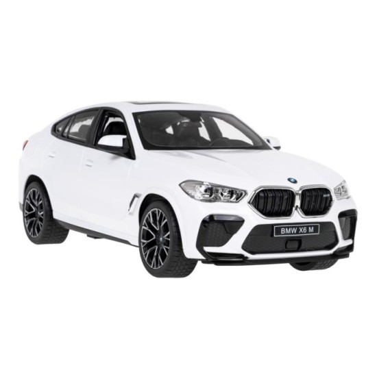 RASTAR RC Auto BMW X6 M 1:14 na diaľkové ovládanie + LED svetlá, biele