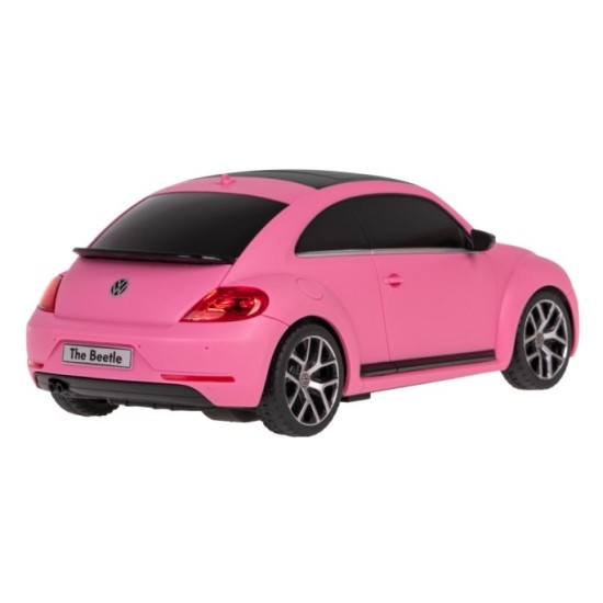 RASTAR RC Auto Volksawagen Beetle 1:24 na diaľkové ovládanie + Zmena farby + LED Svetlá, ružové