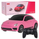 RASTAR RC Auto Volksawagen Beetle 1:24 na diaľkové ovládanie + Zmena farby + LED Svetlá, ružové