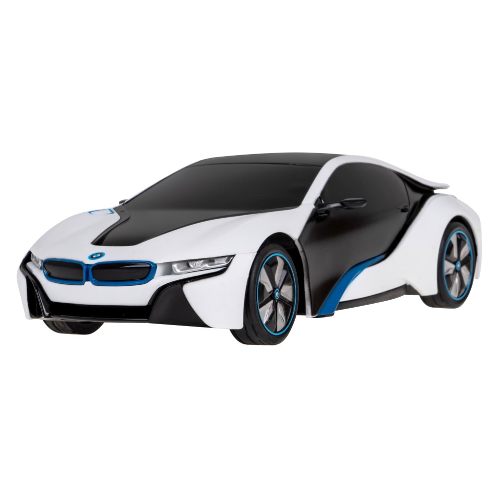 RASTAR RC Auto BMW I8-UV Sensitive Collection 1:24 na diaľkové ovládanie s LED svetlom + Meniaca farba kapoty, žlto-biele