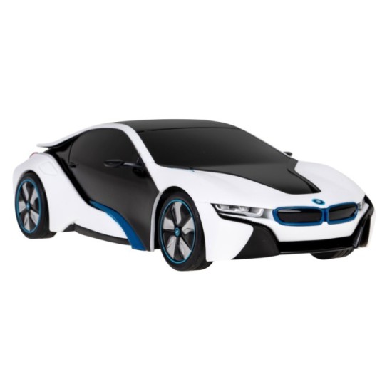 RASTAR RC Auto BMW I8-UV Sensitive Collection 1:24 na diaľkové ovládanie s LED svetlom + Meniaca farba kapoty, žlto-biele