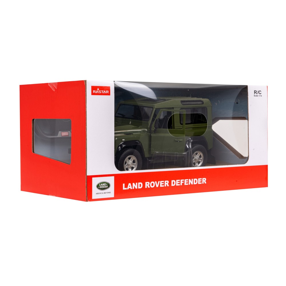 Rastar RC Auto LAND ROVER Defender 1:14 na diaľkové ovládanie, zelené