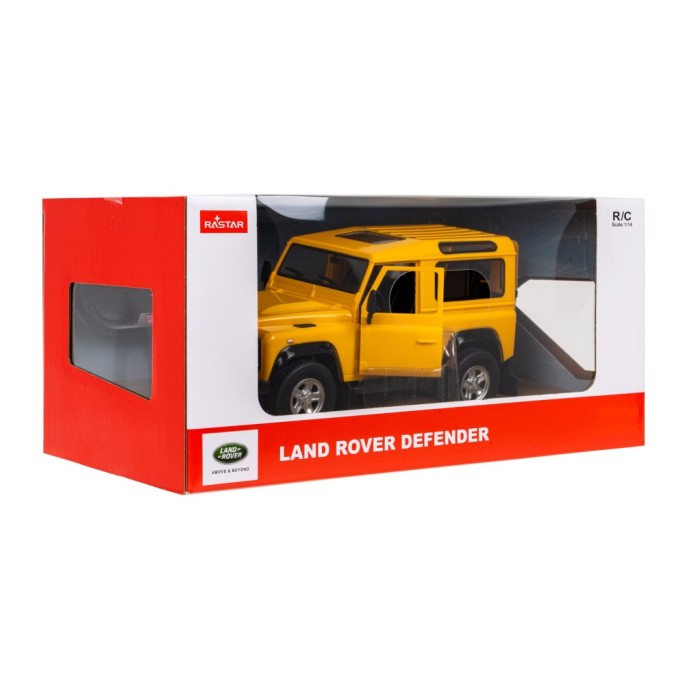Rastar RC Auto LAND ROVER Defender 1:14 na diaľkové ovládanie, žlté