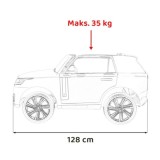 JOKO Elektrické autíčko Range Rover SUV Lift 4x4, penové kolesá, kožené sedadlo, čierne