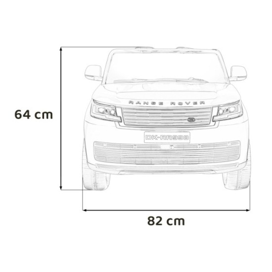 JOKO Elektrické autíčko Range Rover SUV Lift 4x4, penové kolesá, kožené sedadlo, čierne