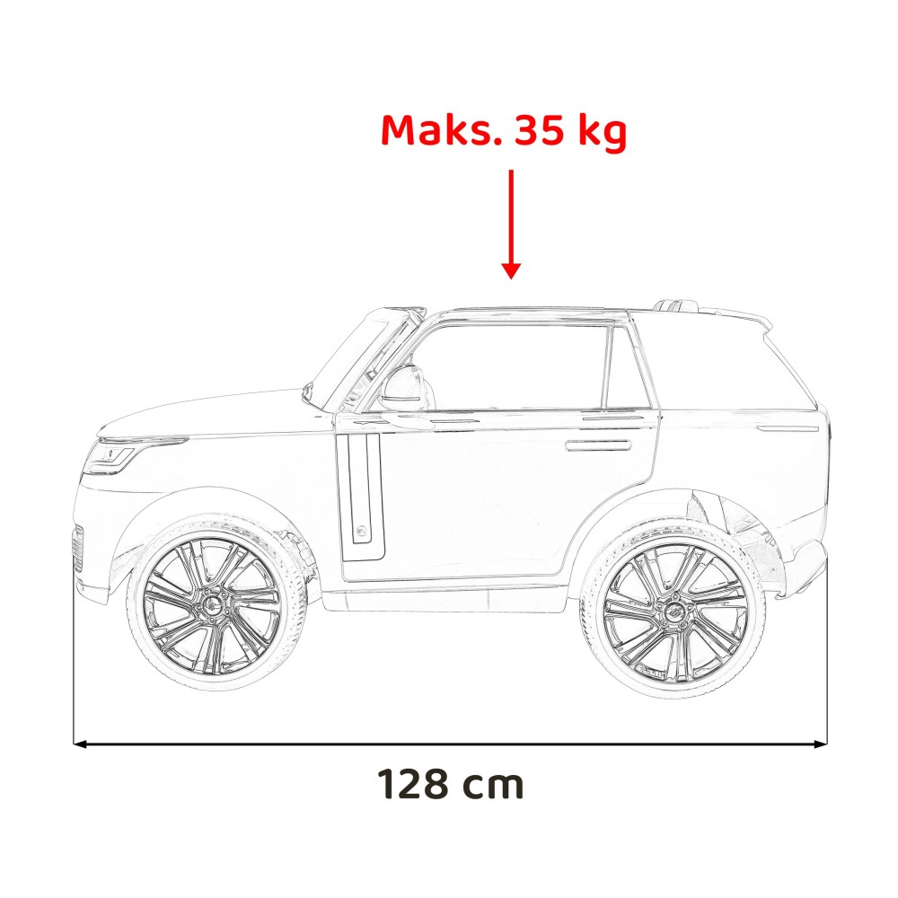 JOKO Elektrické autíčko Range Rover SUV Lift 4x4, penové kolesá, kožené sedadlo, červené