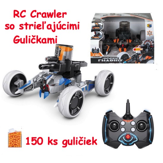 JOKO RC Autičko na diaľkové ovládanie Crawler, funkcia strieľania guličiek + Laser + 150 guličiek