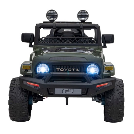 JOKO Elektrické autíčko Toyota FJ Cruiser 4x4, penové kolesá, kožené sedadlo, maskáčové