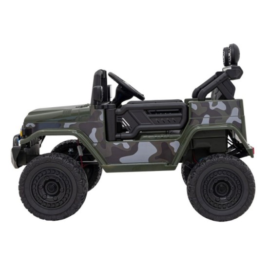 JOKO Elektrické autíčko Toyota FJ Cruiser 4x4, penové kolesá, kožené sedadlo, maskáčové