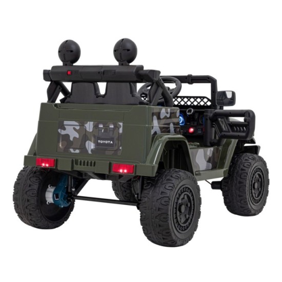 JOKO Elektrické autíčko Toyota FJ Cruiser 4x4, penové kolesá, kožené sedadlo, maskáčové