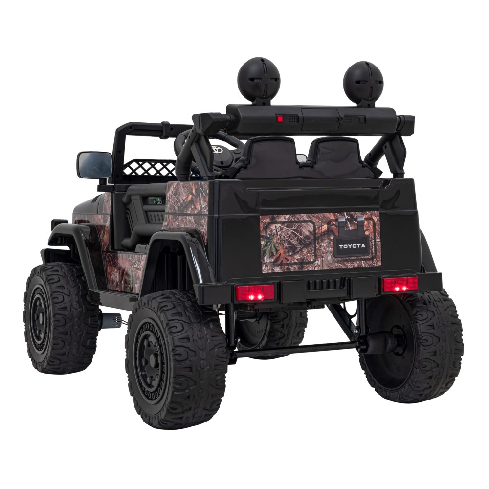 JOKO Elektrické autíčko Toyota FJ Cruiser 4x4, penové kolesá, kožené sedadlo, čierne kamufláž