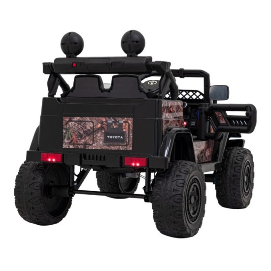JOKO Elektrické autíčko Toyota FJ Cruiser 4x4, penové kolesá, kožené sedadlo, čierne kamufláž