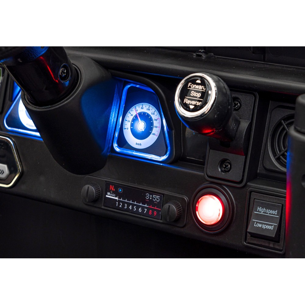 JOKO Elektrické autíčko Toyota FJ Cruiser 4x4, penové kolesá, kožené sedadlo, čierne kamufláž