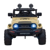 JOKO Elektrické autíčko Toyota FJ Cruiser 4x4, penové kolesá, kožené sedadlo, béžové