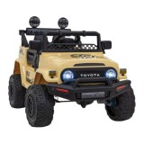 JOKO Elektrické autíčko Toyota FJ Cruiser 4x4, penové kolesá, kožené sedadlo, béžové