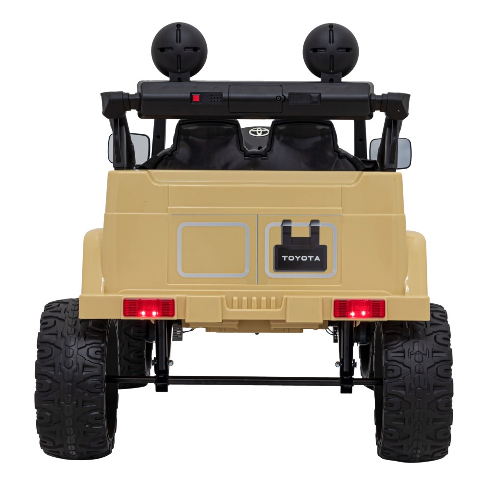 JOKO Elektrické autíčko Toyota FJ Cruiser 4x4, penové kolesá, kožené sedadlo, béžové