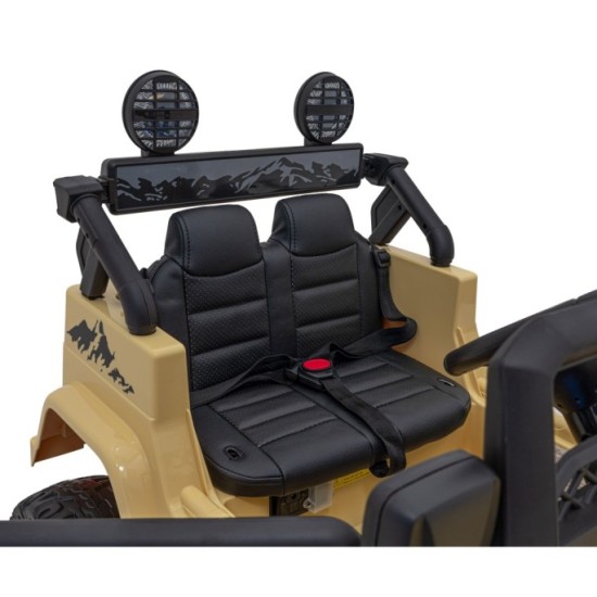 JOKO Elektrické autíčko Toyota FJ Cruiser 4x4, penové kolesá, kožené sedadlo, béžové