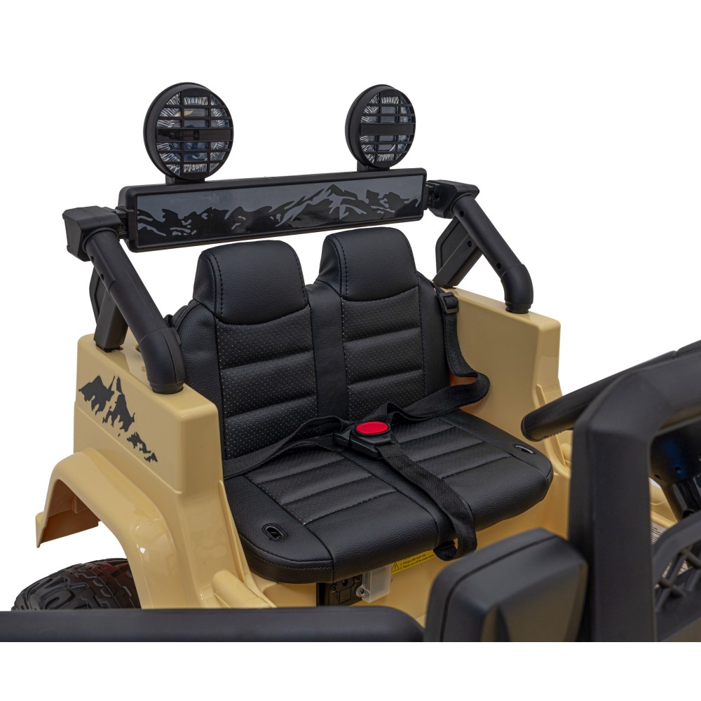 JOKO Elektrické autíčko Toyota FJ Cruiser 4x4, penové kolesá, kožené sedadlo, béžové