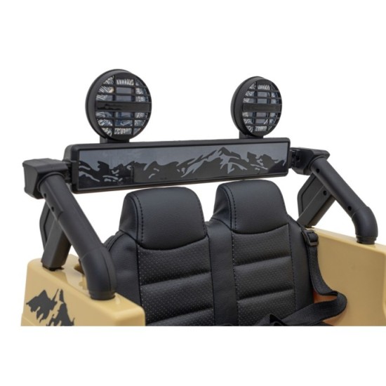 JOKO Elektrické autíčko Toyota FJ Cruiser 4x4, penové kolesá, kožené sedadlo, béžové