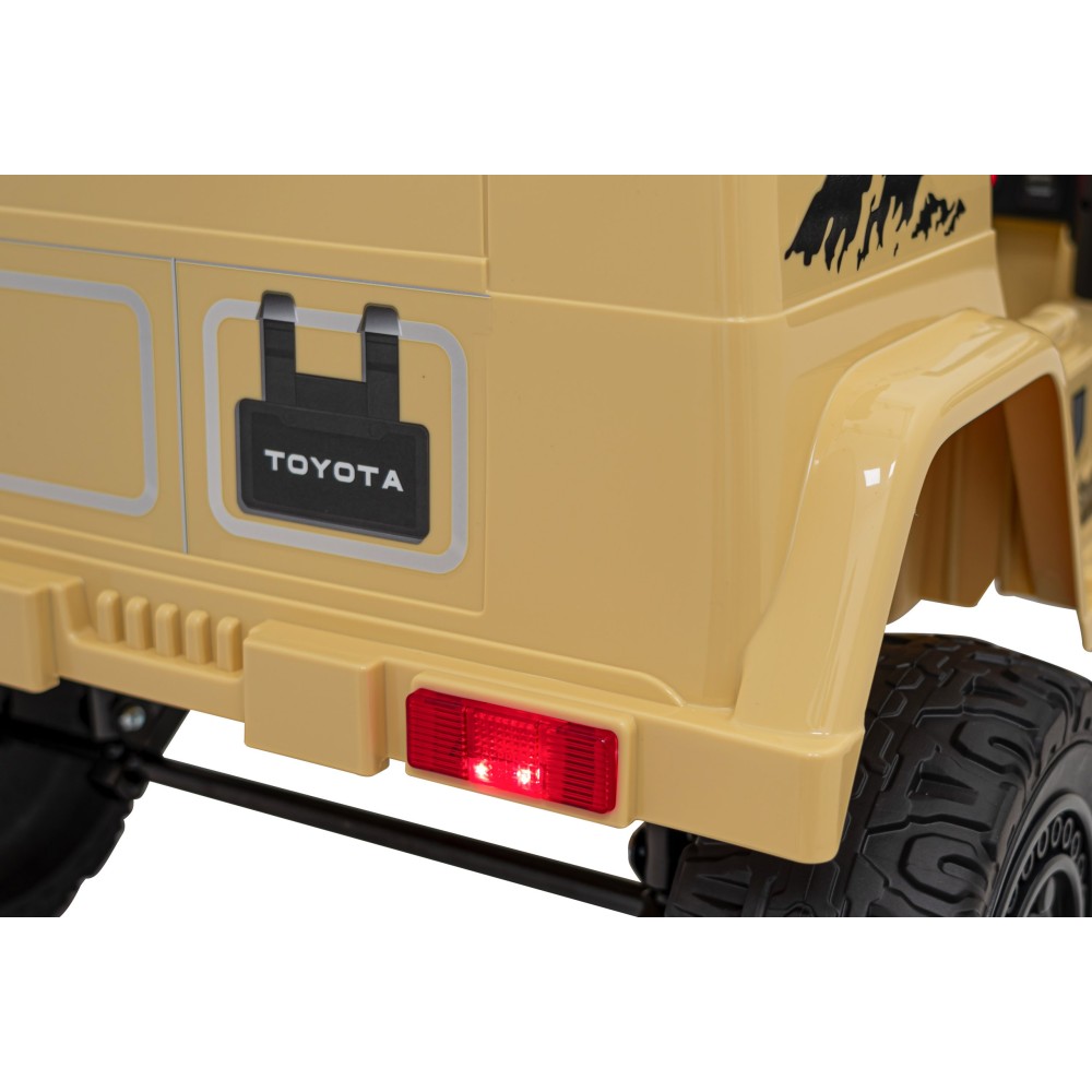 JOKO Elektrické autíčko Toyota FJ Cruiser 4x4, penové kolesá, kožené sedadlo, béžové
