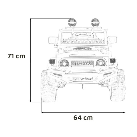 JOKO Elektrické autíčko Toyota FJ Cruiser 4x4, penové kolesá, kožené sedadlo, béžové