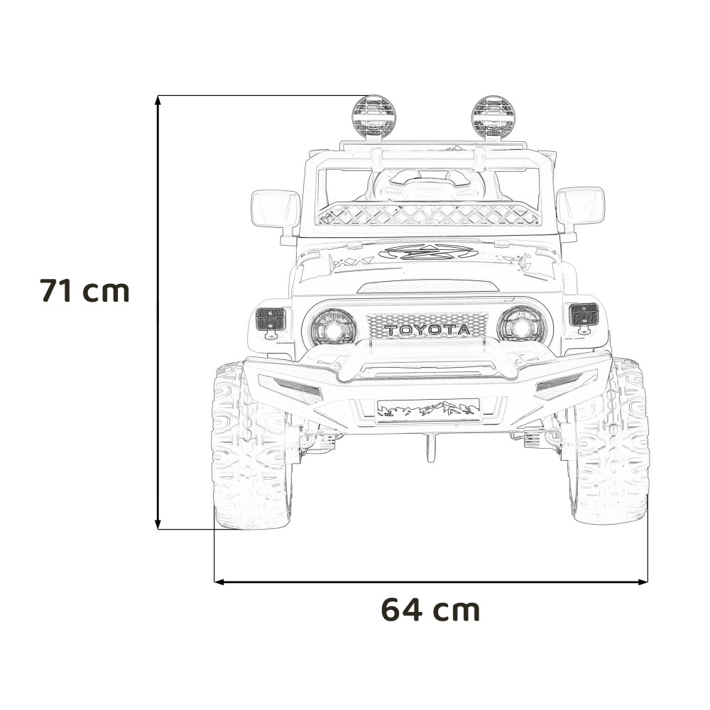 JOKO Elektrické autíčko Toyota FJ Cruiser 4x4, penové kolesá, kožené sedadlo, béžové