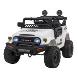 JOKO Elektrické autíčko Toyota FJ Cruiser 4x4, penové kolesá, kožené sedadlo, biele