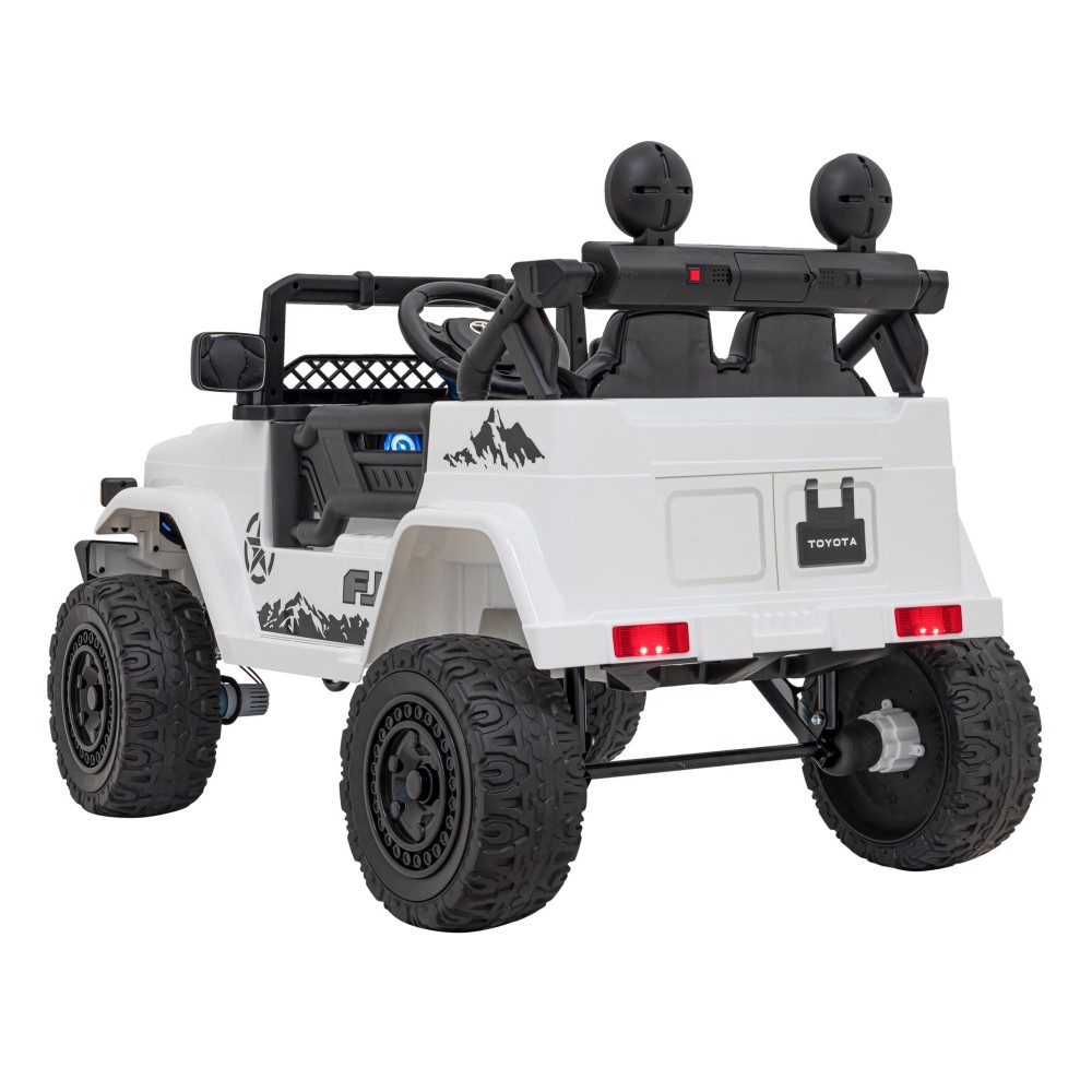 JOKO Elektrické autíčko Toyota FJ Cruiser 4x4, penové kolesá, kožené sedadlo, biele