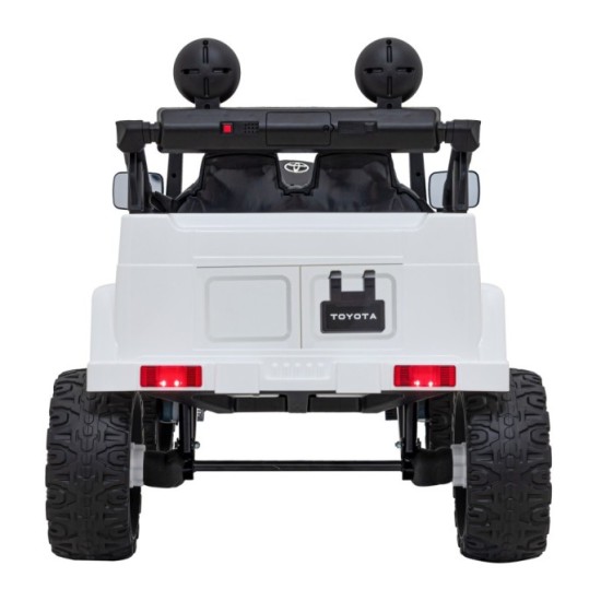 JOKO Elektrické autíčko Toyota FJ Cruiser 4x4, penové kolesá, kožené sedadlo, biele