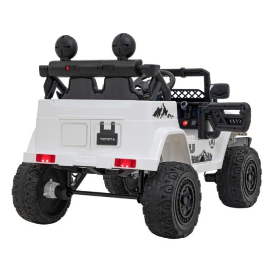 JOKO Elektrické autíčko Toyota FJ Cruiser 4x4, penové kolesá, kožené sedadlo, biele