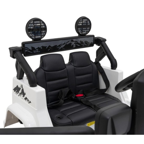 JOKO Elektrické autíčko Toyota FJ Cruiser 4x4, penové kolesá, kožené sedadlo, biele