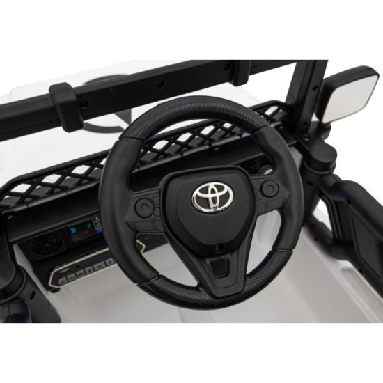 JOKO Elektrické autíčko Toyota FJ Cruiser 4x4, penové kolesá, kožené sedadlo, biele