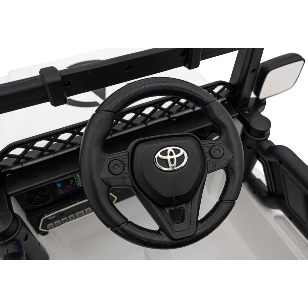 JOKO Elektrické autíčko Toyota FJ Cruiser 4x4, penové kolesá, kožené sedadlo, biele