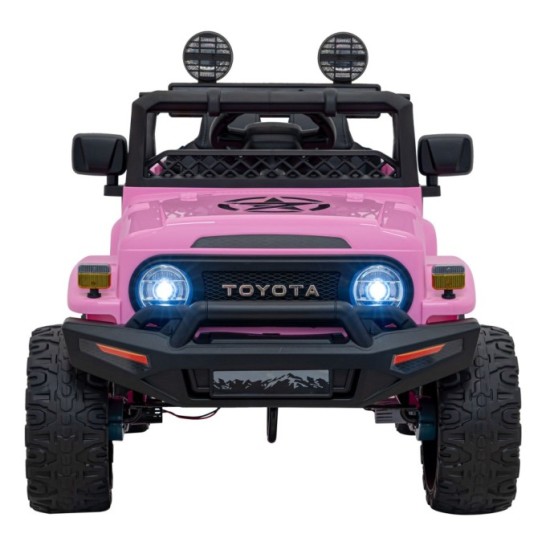 JOKO Elektrické autíčko Toyota FJ Cruiser 4x4, penové kolesá, kožené sedadlo, ružové