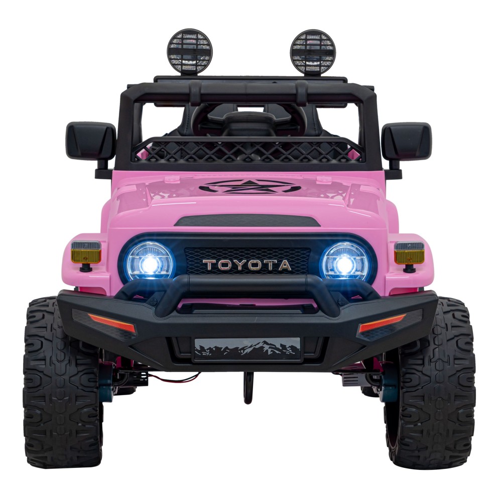 JOKO Elektrické autíčko Toyota FJ Cruiser 4x4, penové kolesá, kožené sedadlo, ružové