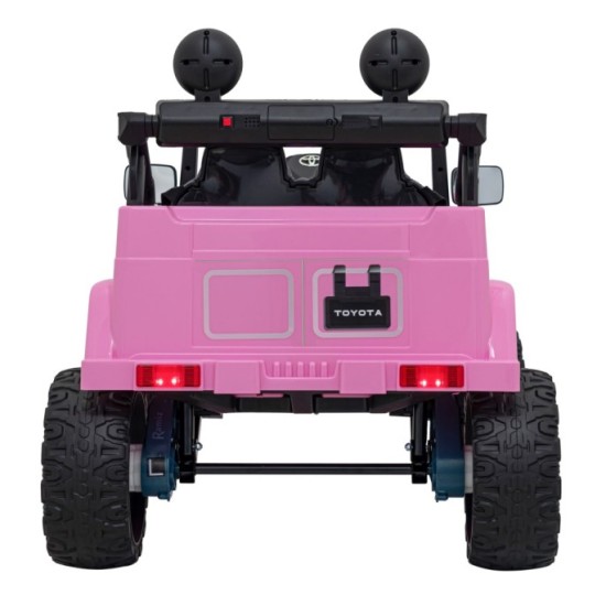 JOKO Elektrické autíčko Toyota FJ Cruiser 4x4, penové kolesá, kožené sedadlo, ružové