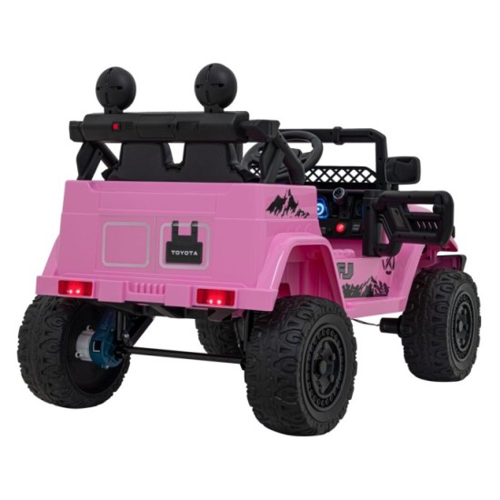 JOKO Elektrické autíčko Toyota FJ Cruiser 4x4, penové kolesá, kožené sedadlo, ružové