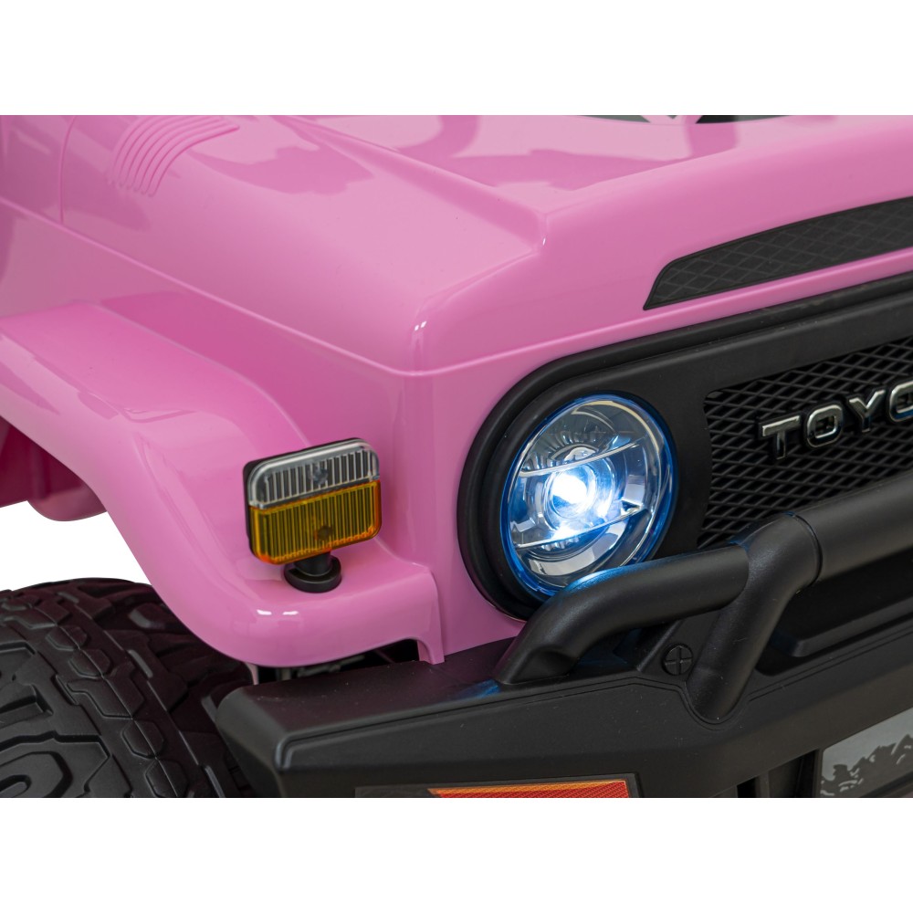 JOKO Elektrické autíčko Toyota FJ Cruiser 4x4, penové kolesá, kožené sedadlo, ružové