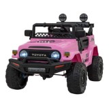 JOKO Elektrické autíčko Toyota FJ Cruiser 4x4, penové kolesá, kožené sedadlo, ružové