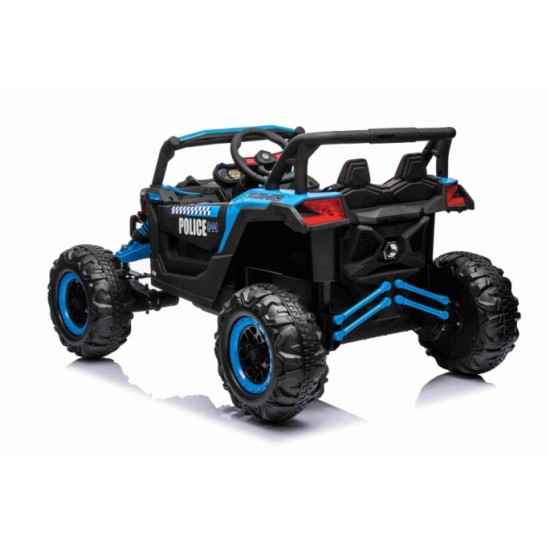 JOKO Elektrické autíčko Buggy ATV Defend 4x4, kožené sedadlo, penové kolesá, modré