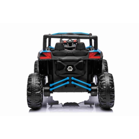 JOKO Elektrické autíčko Buggy ATV Defend 4x4, kožené sedadlo, penové kolesá, modré