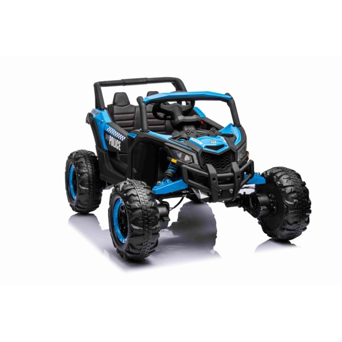 JOKO Elektrické autíčko Buggy ATV Defend 4x4, kožené sedadlo, penové kolesá, modré