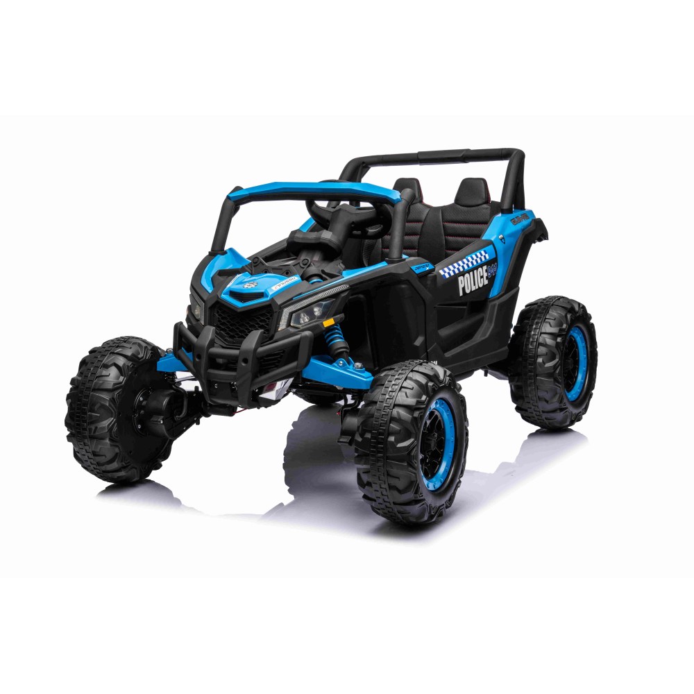 JOKO Elektrické autíčko Buggy ATV Defend 4x4, kožené sedadlo, penové kolesá, modré